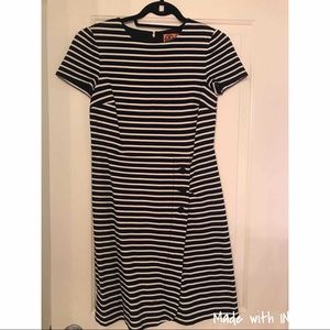 Tory Burch navy and white striped dress